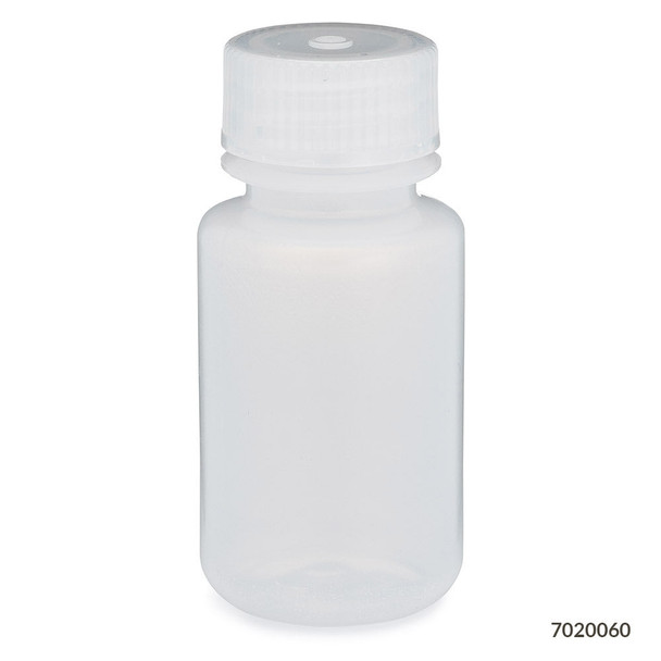 Globe Bottles, Diamond RealSeal, Wide Mouth, Round, Ldpe with PP Closure, 60mL, 12/Pack – 12/bg