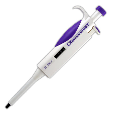 Globe Pipette, Diamond PRO, Adjustable Volume, 20 – 200uL, Lavender (Tip Group B), For Laboratory Testing