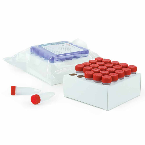 Globe Diamond Midi Centrifuge Tube – Assembled Red Screw Cap, For Laboratory Testing and Sample Preparation