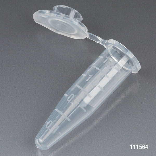 Globe 1.5mL Microcentrifuge Tube – Self-Standing, 500/bg, Attached Snap Cap, Certified Rnase, Natural
