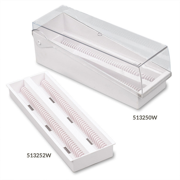 Globe Slide Draining Tray – 100-Place for Up to 200 Slides, ABS, Pink, 100-Place Capacity, 12 per case