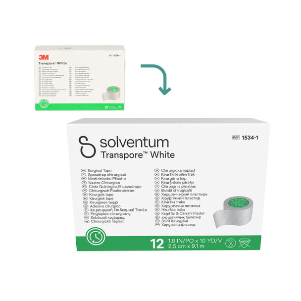 Solventum 3m Transpore White Surgical Tape – 6 Width Options, Reliable Adhesion, For Wound Care