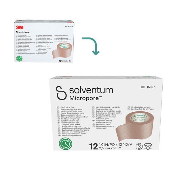 Solventum 3m Micropore Tan Surgical Tape – Breathable, No Natural Rubber Latex, 3 Width Options