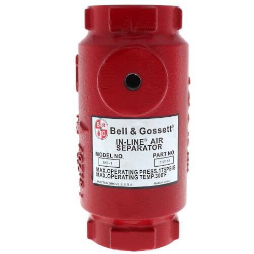 Bell & Gossett 112118 In-Line Air Separator Model IAS Air Control 1" (IAS-1)