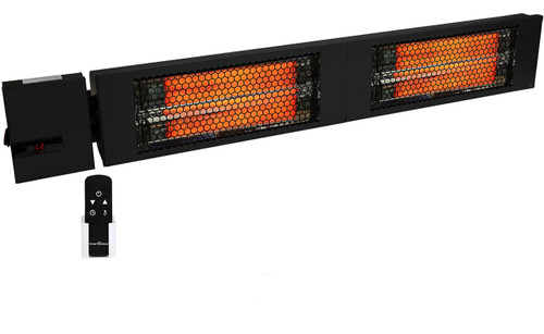 King Electric RK2030-RMT-BLK Fixed Overhead Radiant Heater with Remote, 3000 Watt, 208V/1Ph