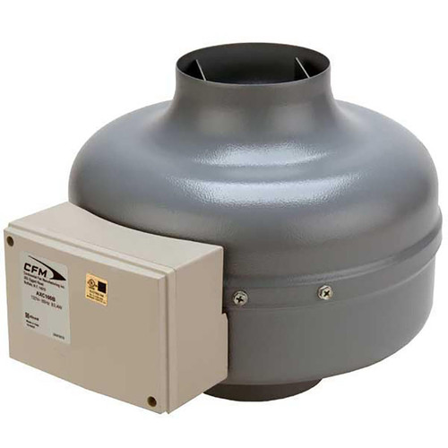 Continental Fan AXC100A-ES-C In-Line Duct Fan, 4 Inch, 147 CFM, With Power Cord, 120V/1Ph