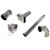 Z-Flex Z-Vent 4 In X 3 Ft Long Horizontal Vent Kit WITH 90 Degree Elbow, Single Wall, Cat III, Stainless