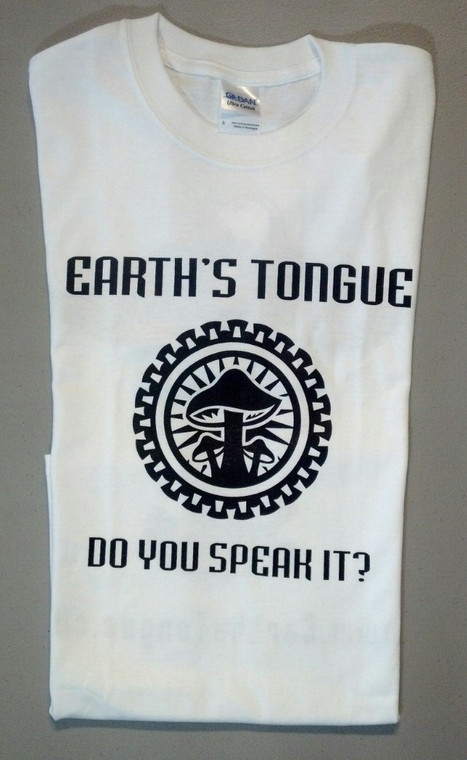 Earth's Tongue White T-Shirt w/ Black Design