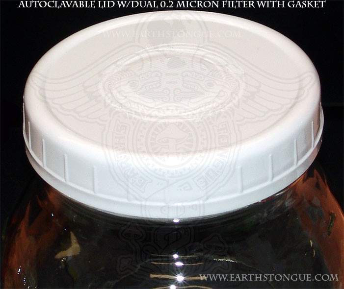 Earth's Tongue ™️ Leakproof Autoclavable Plastic Dual 0.2 micron Filter Lid with Gasket REGULARMOUTH