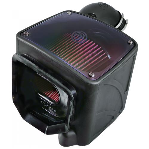 Cold Air Intake For 04-05 Chevrolet Silverado GMC Sierra V8-6.6L LLY Duramax Cotton Cleanable Red S&B