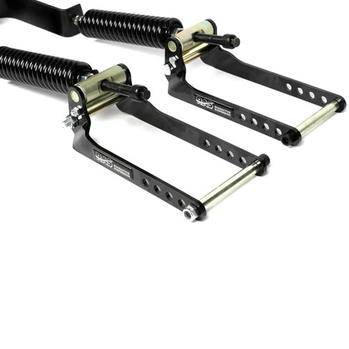 RoadActive Suspension Inc. RoadActive Suspension Mega Duty Kit 2011-2026, automotive shock absorber and suspension leveling kit components with black mounting brackets and metal springs.