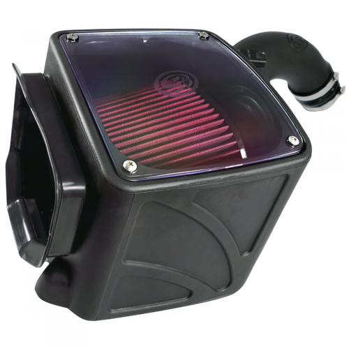 Cold Air Intake For 01-04 Chevrolet Silverado GMC Sierra V8-6.6L LB7 Duramax Cotton Cleanable Red S&B