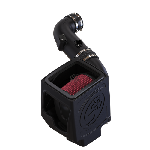 Cold Air Intake For 11-16 Chevrolet Silverado GMC Sierra V8-6.6L LML Duramax Cotton Cleanable Red S&B