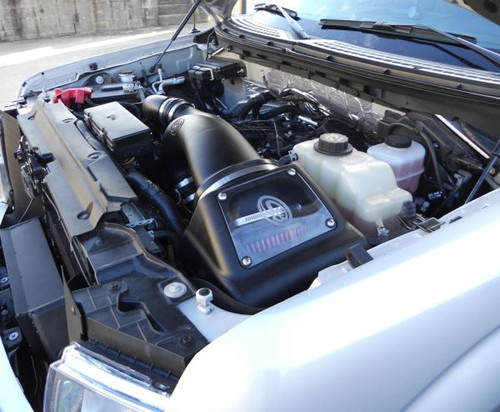 Cold Air Intake For 11-14 Ford F150 V6-3.5L Ecoboost Dry Dry Extendable White S&B