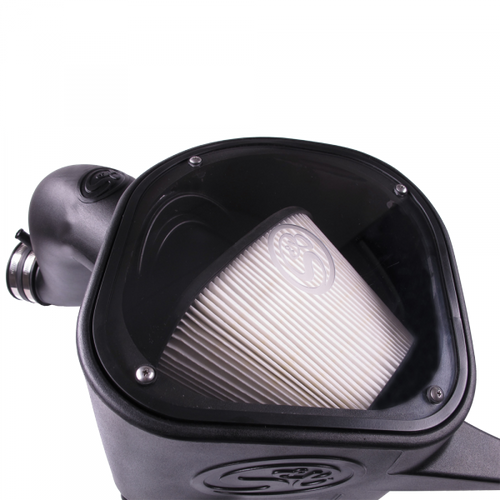 Cold Air Intake For 13-18 Dodge Ram 2500 3500 L6-6.7L Cummins Dry Extendable White S&B