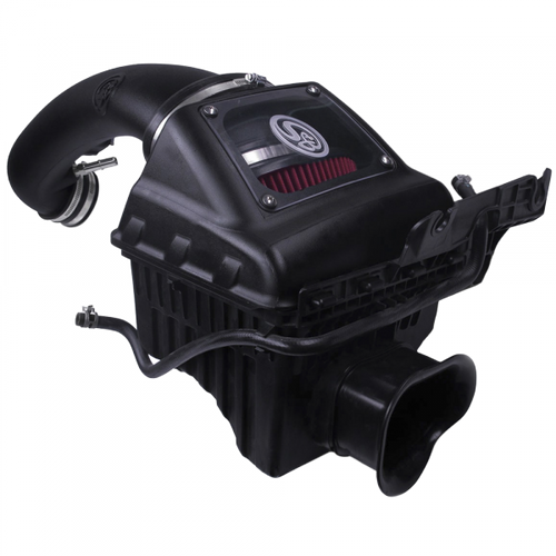 Cold Air Intake For 11-14 Ford F150 V8-5.0L Oiled Cotton Cleanable Red S&B