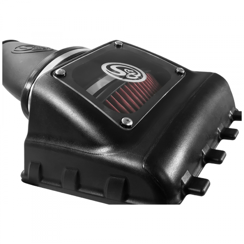 Cold Air Intake For 11-16 Ford F250, F350 V8-6.2L Oiled Cotton Cleanable Red S&B