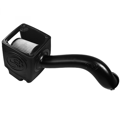 Cold Air Intake For 16-19 Silverado/Sierra 2500, 3500 6.0L Dry Extendable White S&B