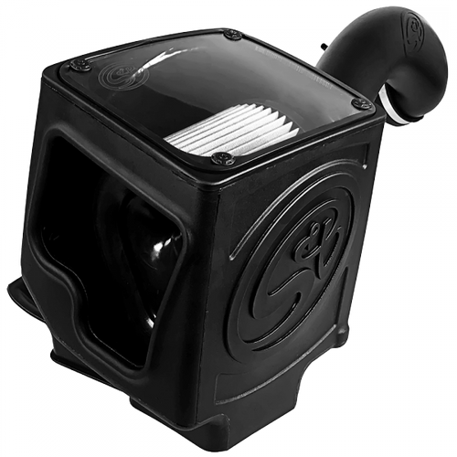 Cold Air Intake For 16-19 Silverado/Sierra 2500, 3500 6.0L Dry Extendable White S&B