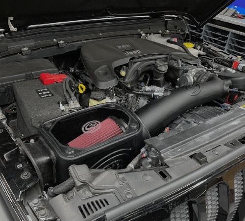 Cold Air Intake For 18-22 Jeep Wrangler JL/Rubicon 3.6L Dry Dry Extendable White S&B