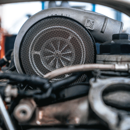 Turbo Screen 6.0 Inch Black Stainless Steel Mesh W/Stainless Steel Clamp S&B