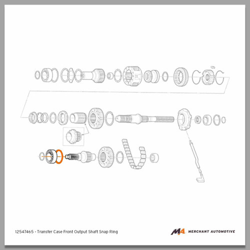 Transfer Case Front Output Shaft Snap Ring | 1998 - 2007