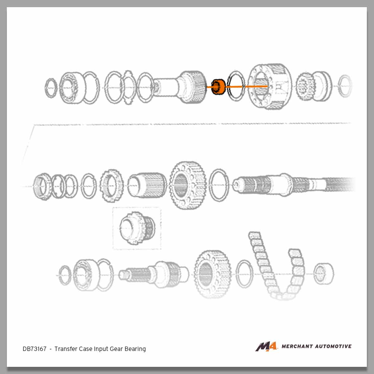 Input Gear Bearing, 261HD 263HD 261XHD 263XHD, 32 Spline