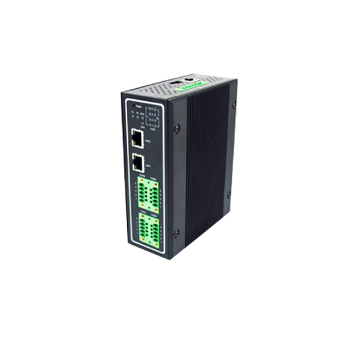 4-Port Industrial Secure Modbus TCP/RTU/ASCII Gateway with Optional 3kV isolation, DIN-rail mount, dual power input, wide-temperature
Industrial EMC protection, wide temperature operation, -40°C~85°C
2 Fast-Ethernet ports or 100/1000 SFP slots
4 Software-selectable RS-232/RS-485/RS-422 serial ports, up to 921kbps
Bi-Directional Modbus TCP/RTU/ASCII conversion from Serial to Ethernet and viceversa, VirtualCOM support, advanced Modbus Options available
Isolated Redundant 12~48 VDC Power Inputs or powered (PoE models) through the Ethernet cable (802.3af)
Embedded security with PPTP, IPsec or OpenVPN (client/server)
Configuration via Web Browser/ Serial Console/ Telnet Console/ Utility
Rugged metal case with wall or DIN-Rail mount 4-Port Industrial Secure Modbus TCP/RTU/ASCII Gateway with Optional 3kV isolation, DIN-rail mount, dual power input, wide-temperature
Industrial EMC protection, wide temperature operation, -40°C~85°C
2 Fast-Ethernet ports or 100/1000 SFP slots
4 Software-selectable RS-232/RS-485/RS-422 serial ports, up to 921kbps
Bi-Directional Modbus TCP/RTU/ASCII conversion from Serial to Ethernet and viceversa, VirtualCOM support, advanced Modbus Options available
Isolated Redundant 12~48 VDC Power Inputs or powered (PoE models) through the Ethernet cable (802.3af)
Embedded security with PPTP, IPsec or OpenVPN (client/server)
Configuration via Web Browser/ Serial Console/ Telnet Console/ Utility
Rugged metal case with wall or DIN-Rail mount