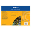 ReVive pond treatment label with directions, koi pond image, and usage details. ReVive pond treatment label with directions, koi pond image, and usage details.