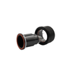 UV quartz sleeve assembly with threaded housing and O-ring seal for pond filtration systems.