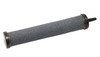 Cylindrical air stone diffuser with coarse surface and end fittings for pond aeration systems.