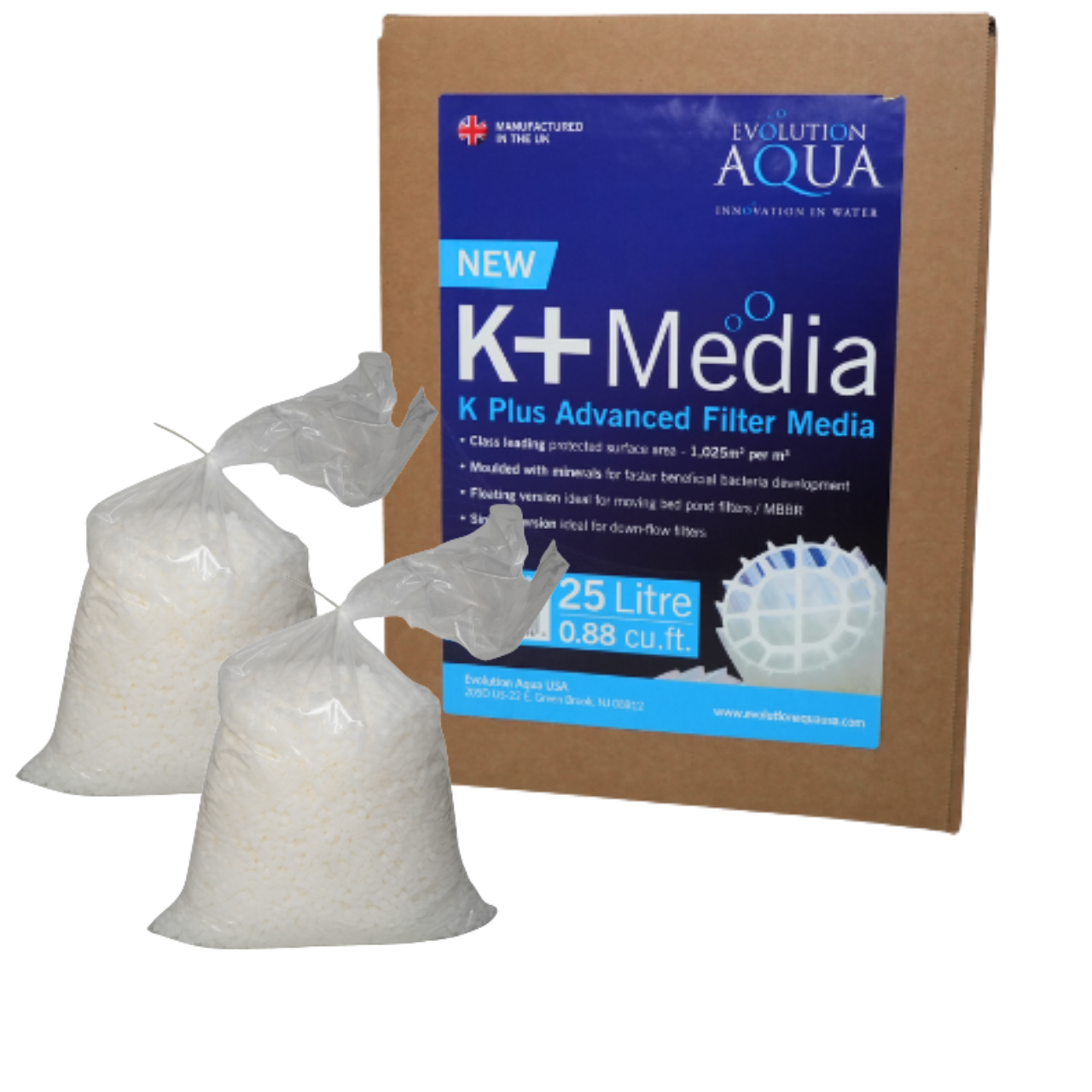 Evolution Aqua K+ Advanced Filter Media - 25 Litres FLOATING