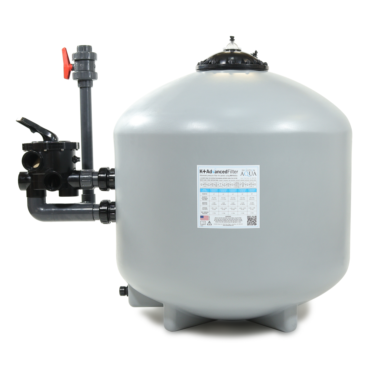 Evolution Aqua K+ Advanced Pressure Filter (24,000 Gallons)- 36"