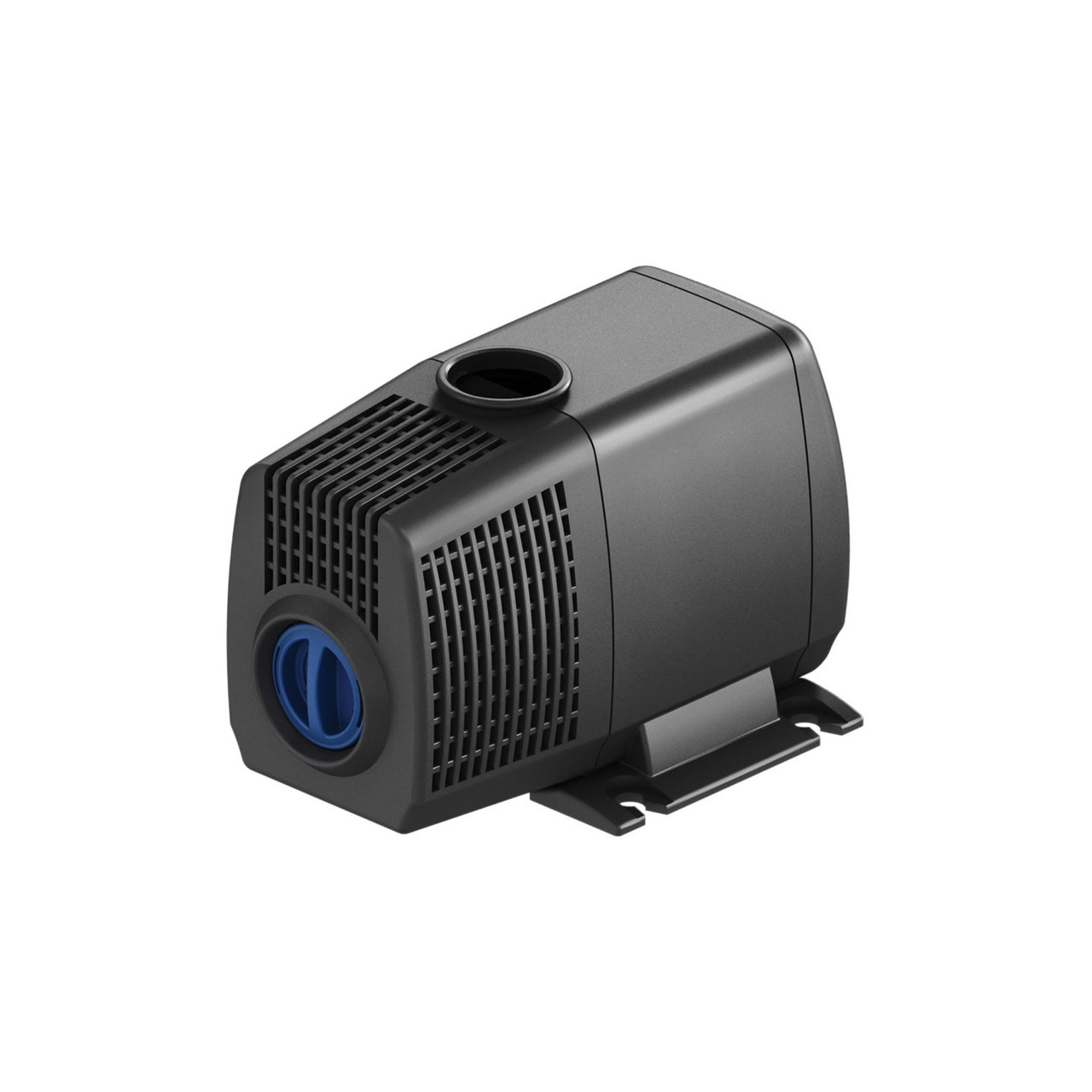 Fountain pump with open intake, ready for installation in small ponds or fountains.