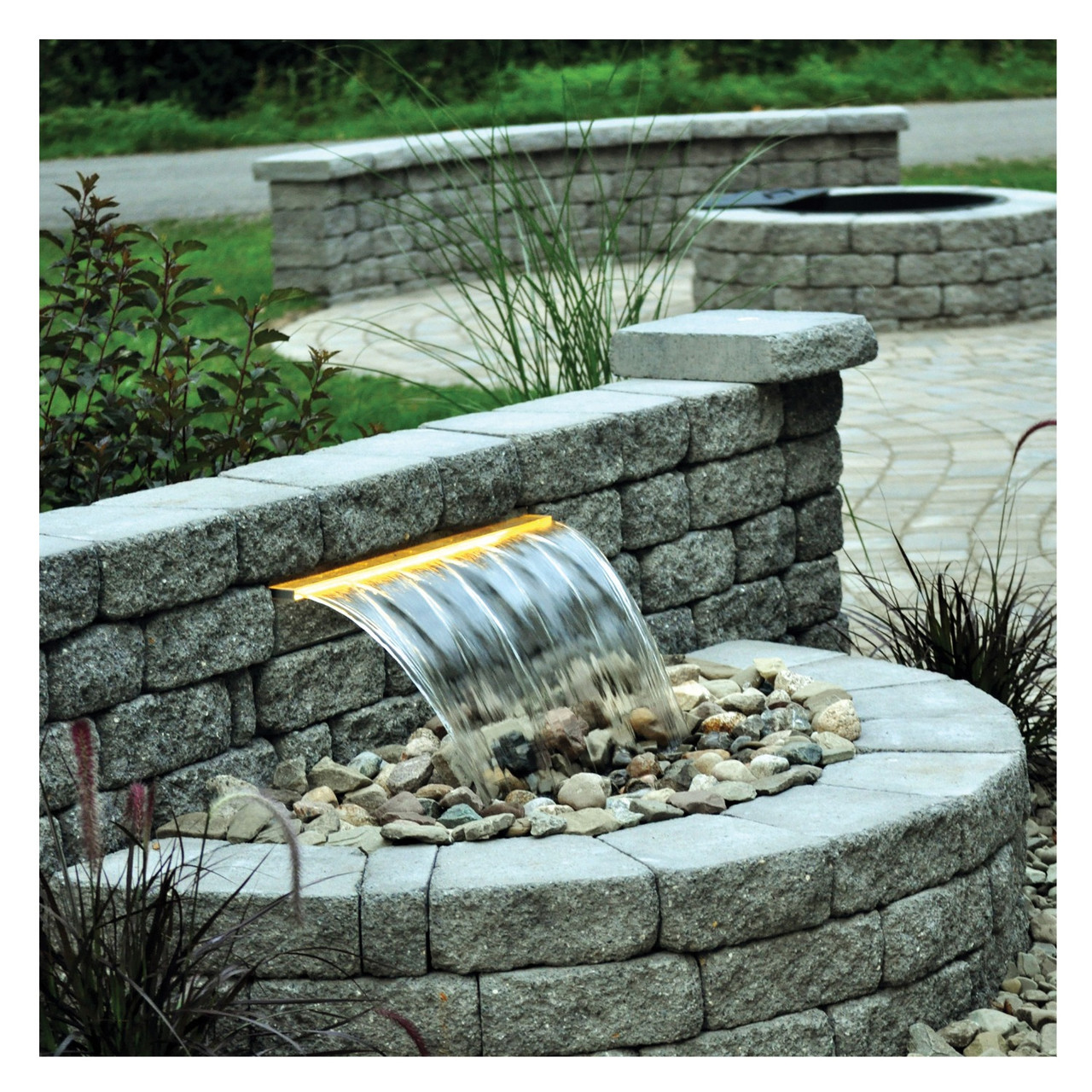 Atlantic Colorfalls lighted spillway unit, product view.