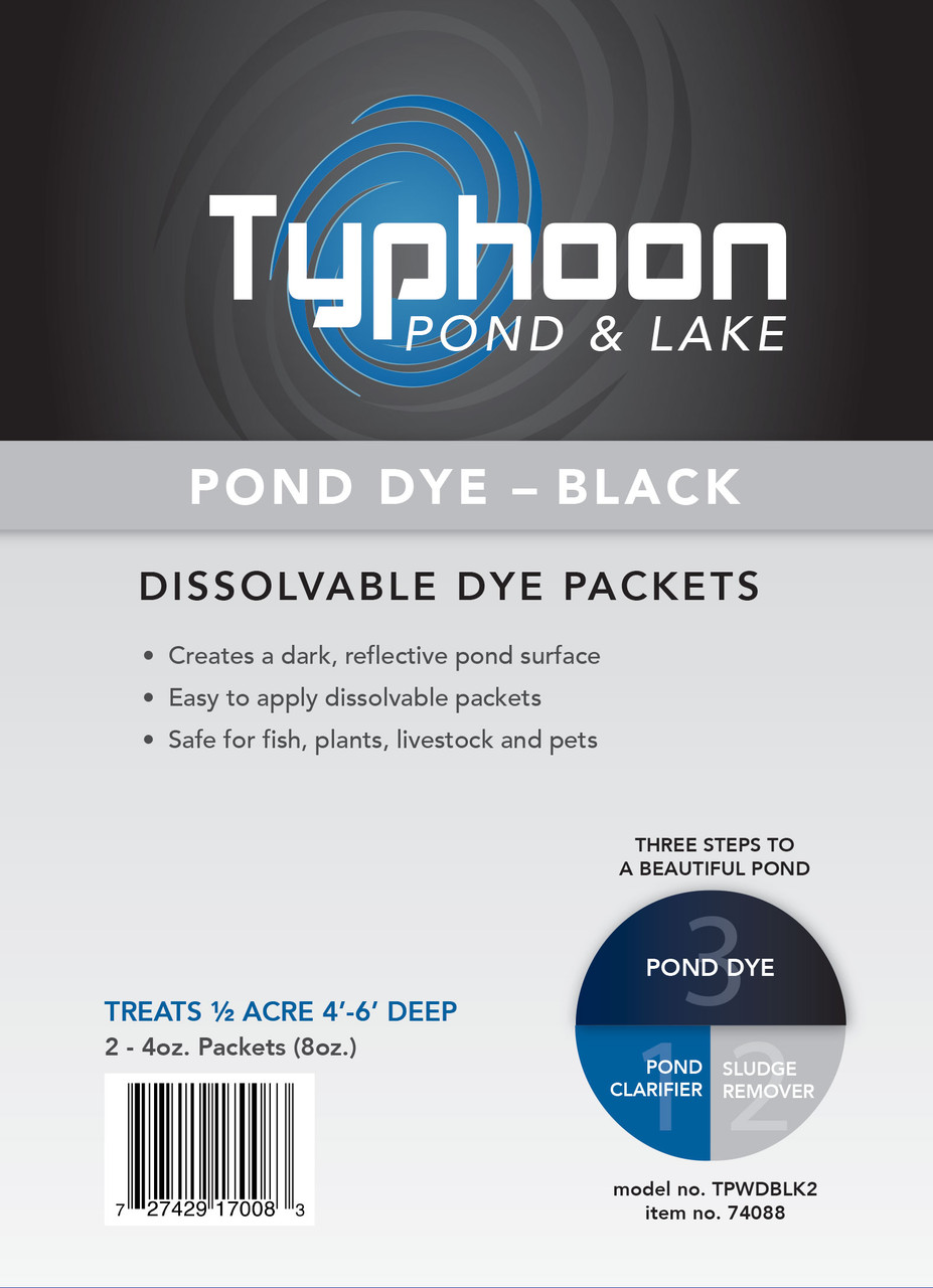 Pond Dye - Black - (2) 4oz Water Soluble Packs