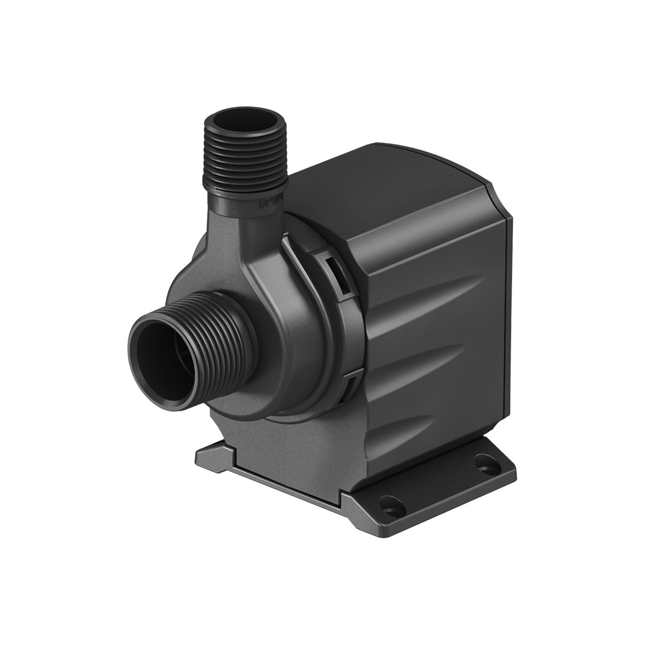 Water feature with bubbling fountain over natural rock in a garden.