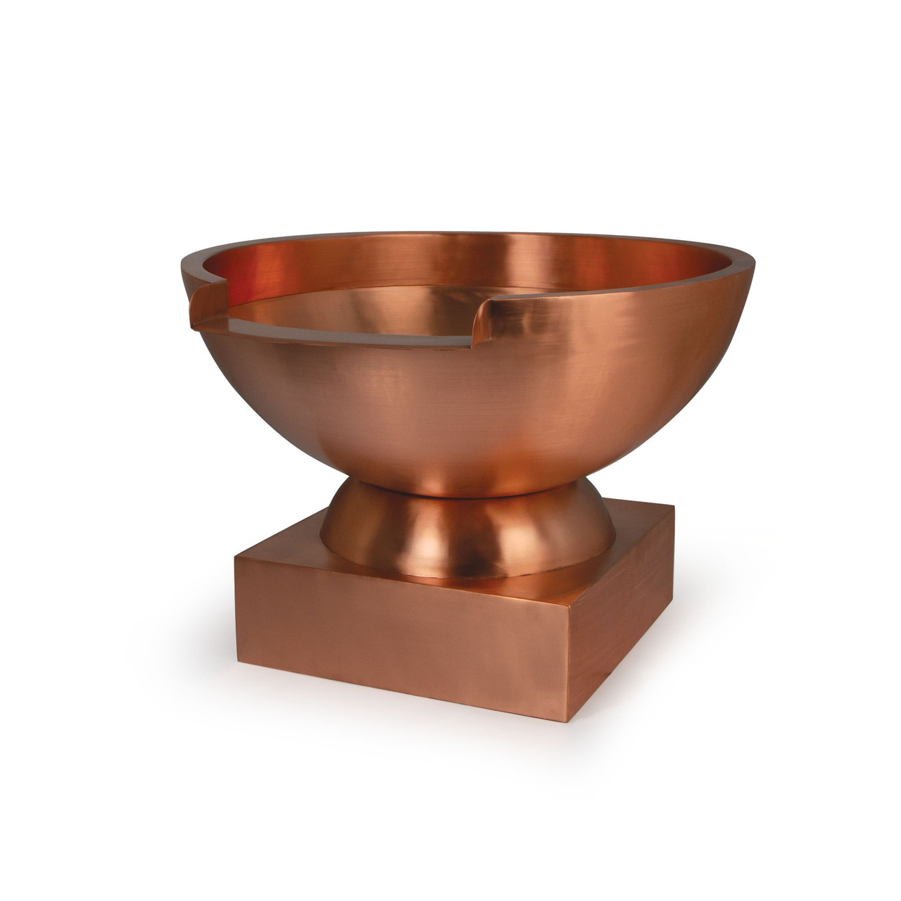 26" Copper Bowl - Round - 12" Spillway