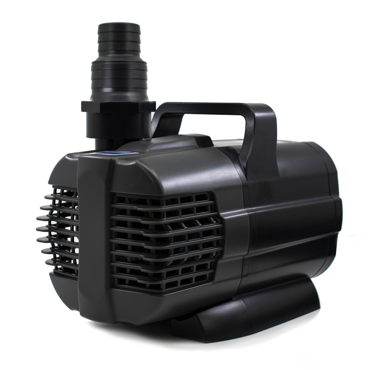 Front view of Waterfall Pump 3700 with sleek black design.