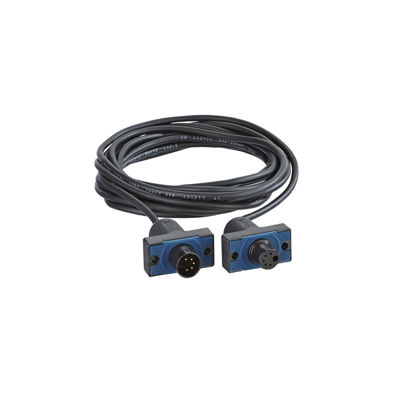 Close-up of Oase control cable connectors with male and female ends.