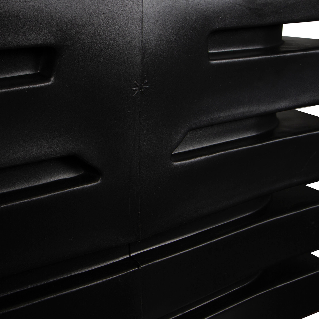 Black rectangular water matrix block used for pond and waterfall filtration and water storage.