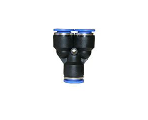 Front view of a 12 mm equal Y fitting with three identical 12 mm compression ends branching symmetrically at 120°.