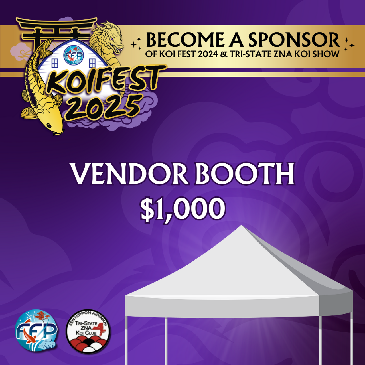 Image describing the Vendor Booth for 2025 Koi Fest.