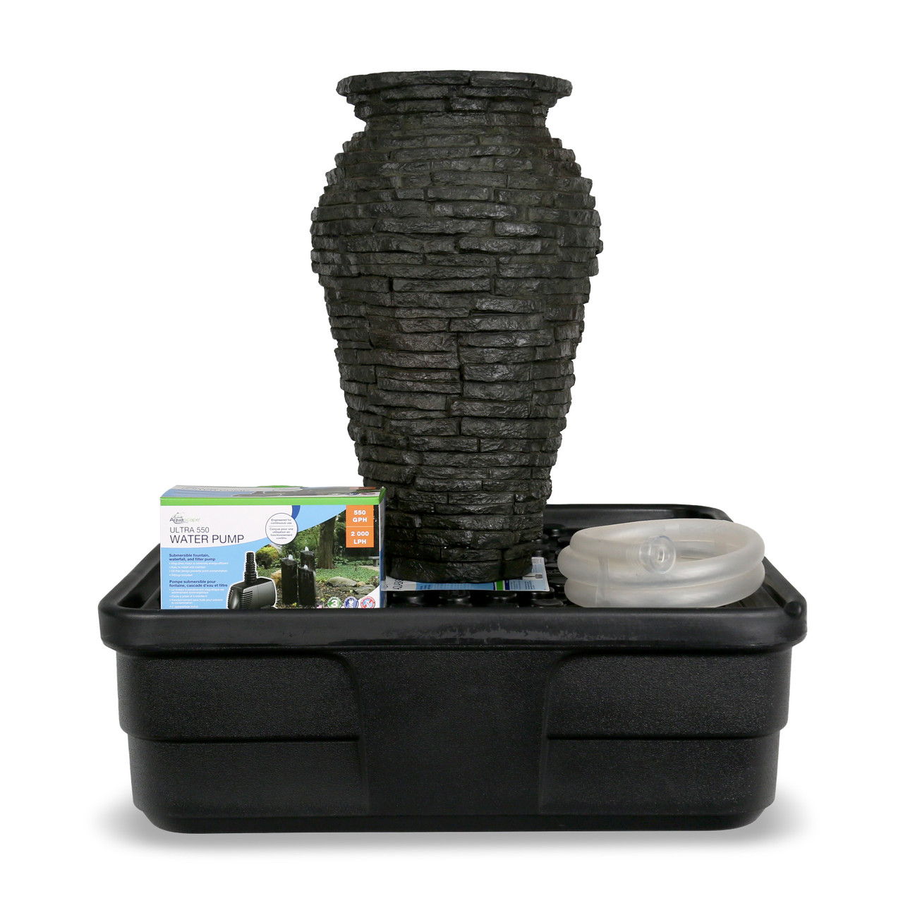 STACKED SLATE URN FOUNTAIN KIT