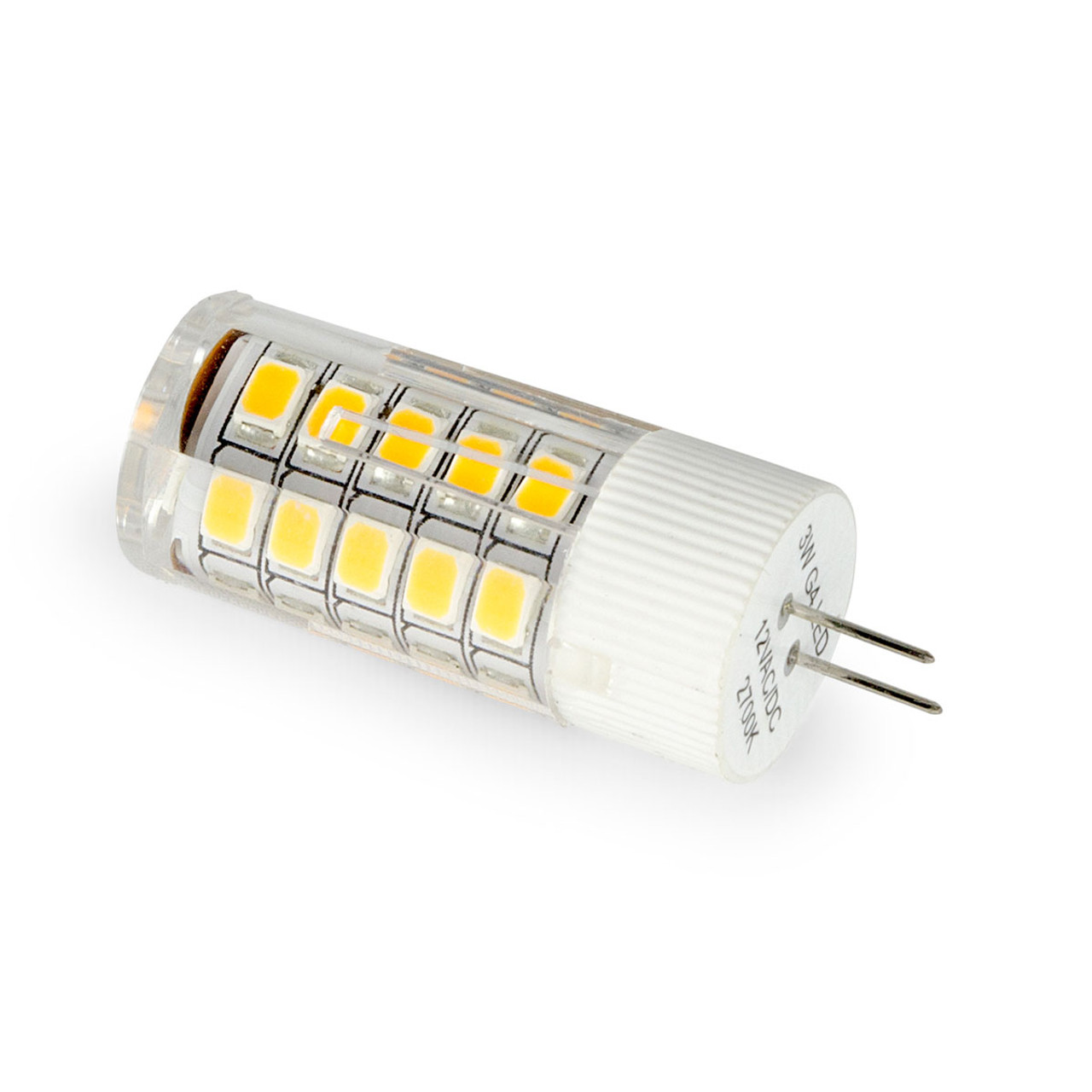 Angled view of the 3-watt path and area bulb, illustrating its compact profile and weather-resistant design.