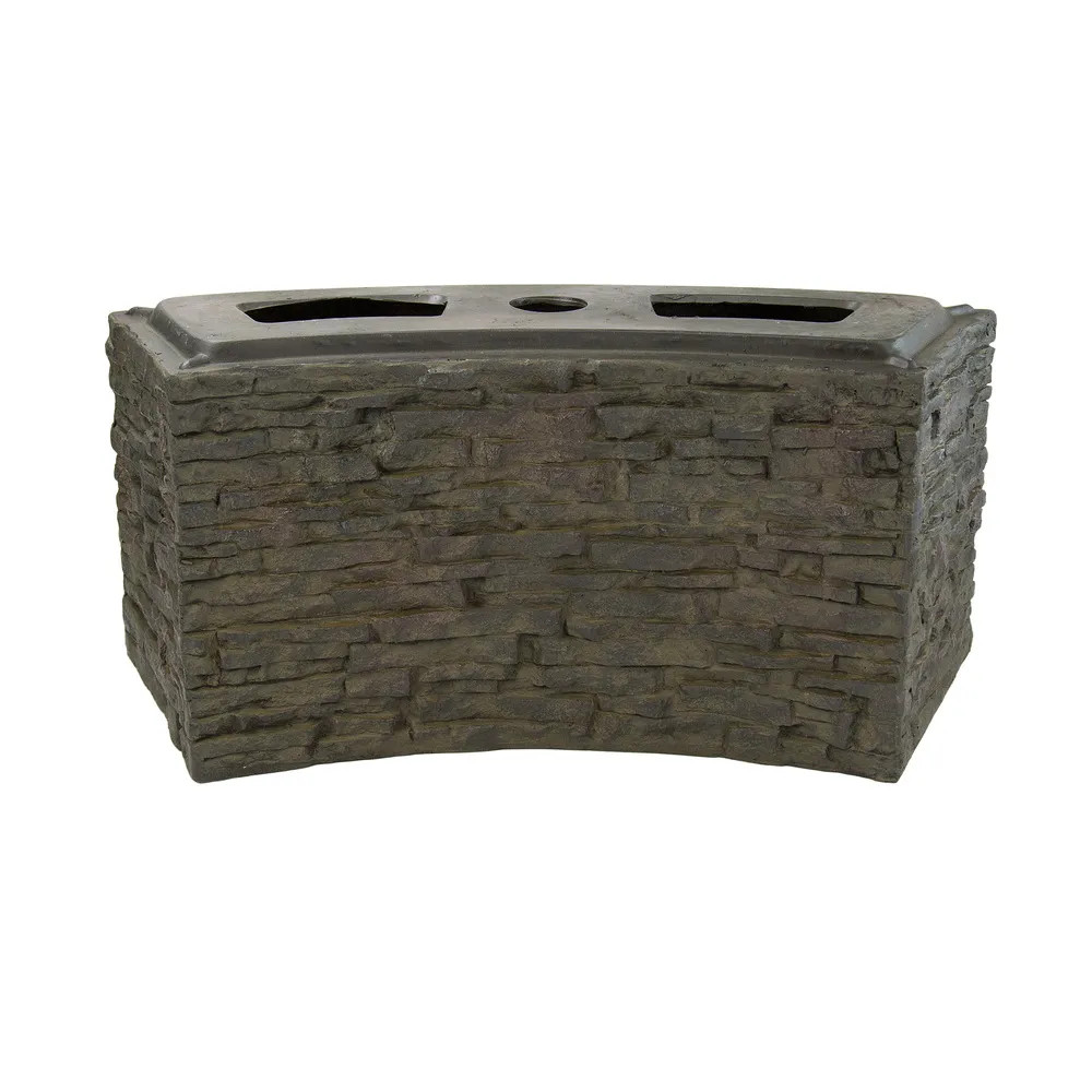 Aquascape Curved Stacked Slate Wall Base - Thumbnail 2