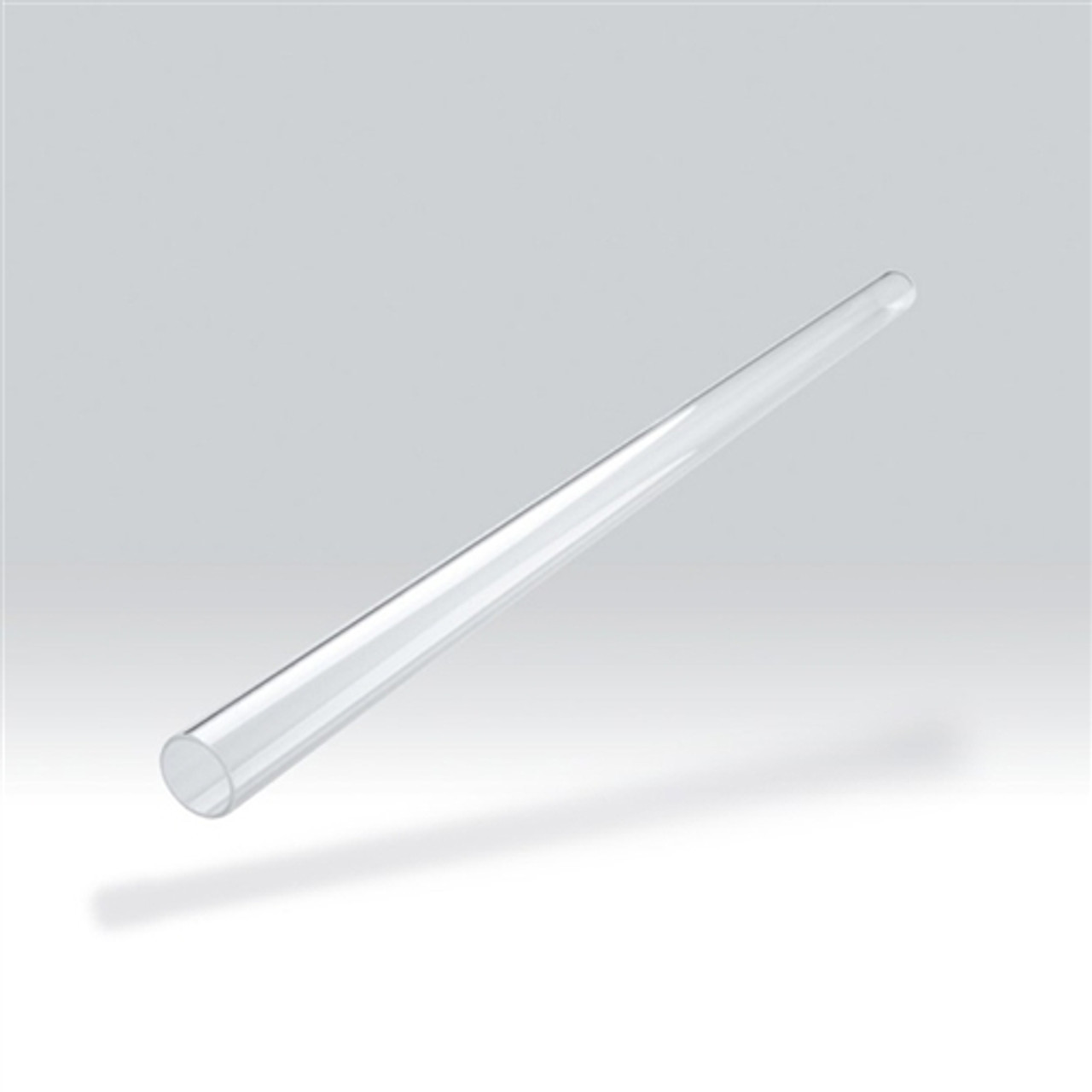 Angled view of the LP-2000 quartz sleeve, showing its compact length and cylindrical body designed to fit securely inside the clarifier chamber.