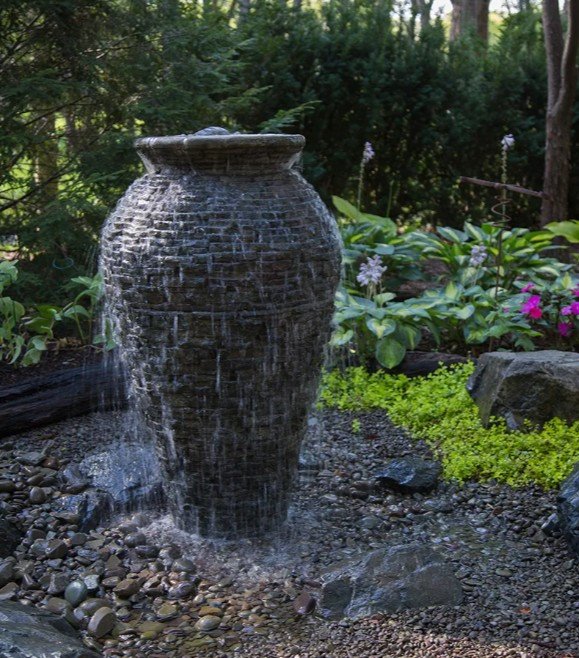 Stacked Slate Urn - 55" H - Thumbnail 2