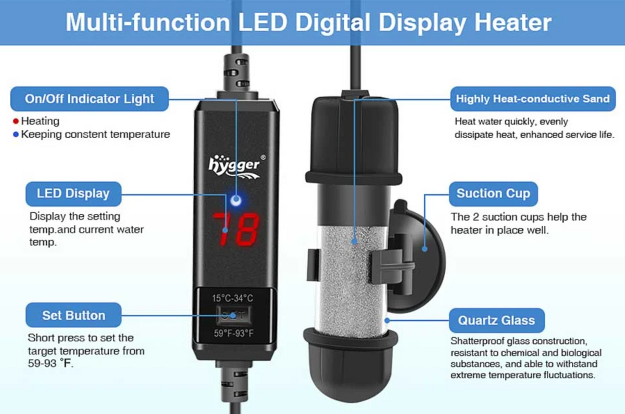 100 Watt Submersible Aquarium Heater