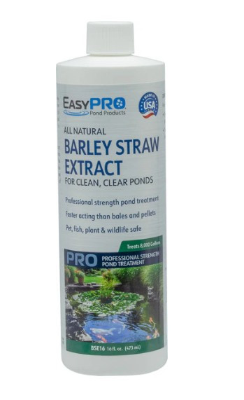 EasyPro Barley Straw Extract bottle for natural pond water treatment and algae control.